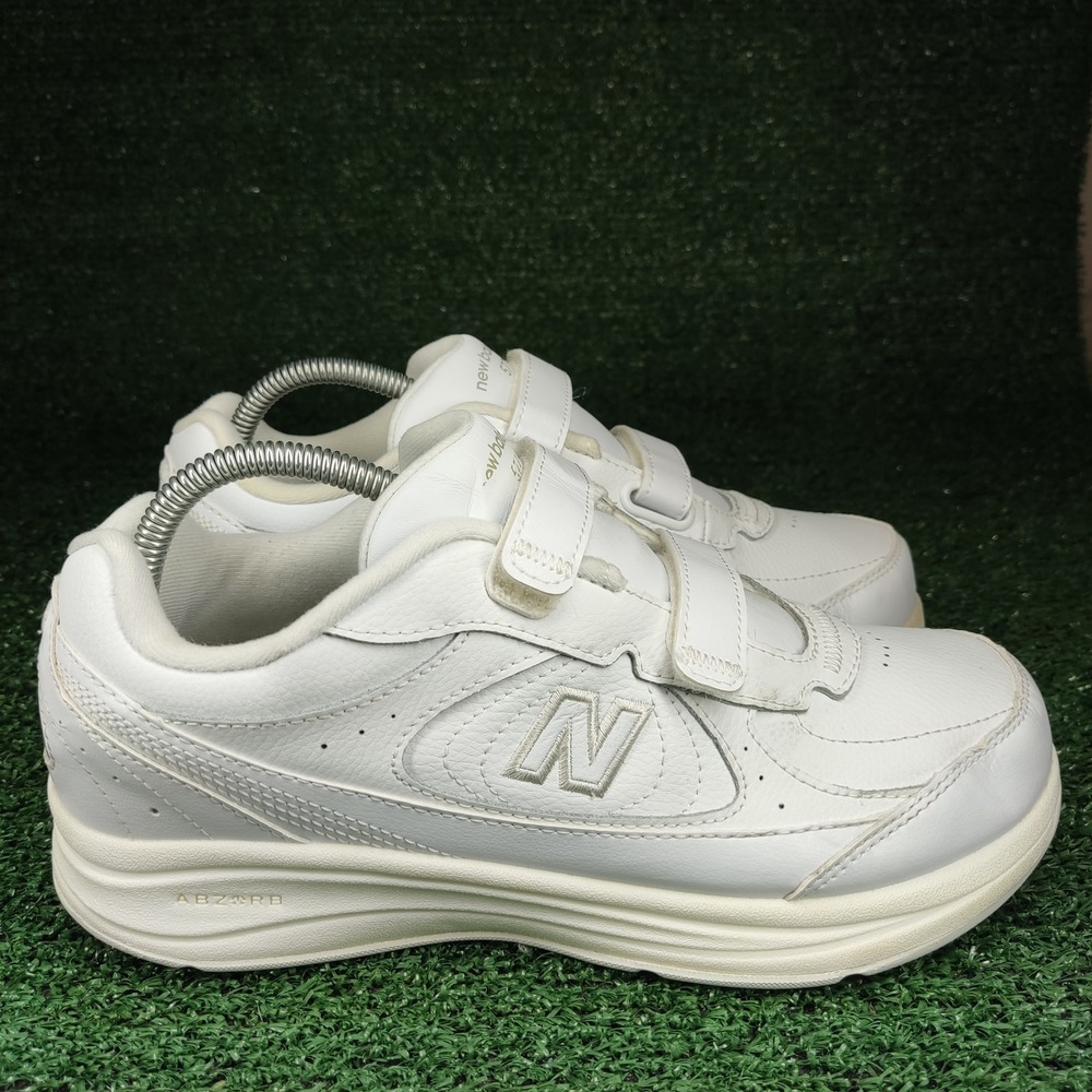 New Balance Walking Shoes Mens 7 Gray 577 Hook and Loop Strap Leather MW577VW